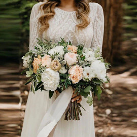 Shop 2023 Long Sleeve A Line Chiffon Beach Wedding Dress Under 149