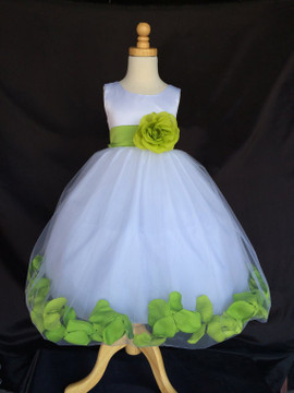 Scoop Tulle With Handmade Flowers Dress Flower Girl Dress