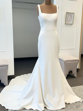 Shop 2023 ANNAKOO Trumpet Mermaid Spandex Straps Sweep Train Wedding Dress Under 245