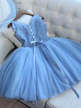 Shop 2023 ANNAKOO V Neck Beading Appliques Short Homecoming Dress Under 145