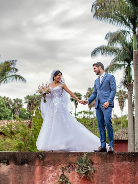 Shop 2023 ANNAKOO Illustion V Neck A Line  Floral Lace Wedding Dress Under 239