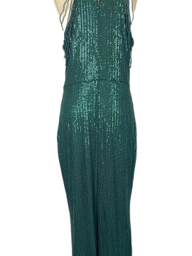 Shop 2023 ANNAKOO Green Sequin Off Shoulder Mock Neck Bodycon Party Dress Under 39.34