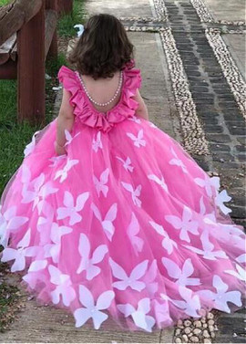 flower girl dresses with butterflies