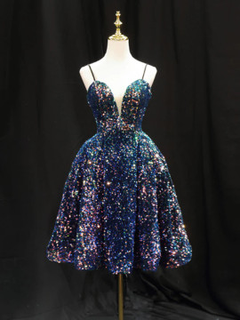 Shop 2024 ANNAKOO Sequin Blue Short Sparkle Mini Homecoming Dress Under 126
