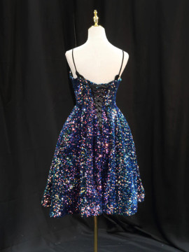 Shop 2024 ANNAKOO Sequin Blue Short Sparkle Mini Homecoming Dress Under 126