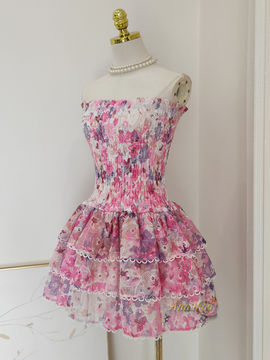 Shop 2024 ANNAKOO Strapless Floral A Line Mini Homecoming Dress Under 98