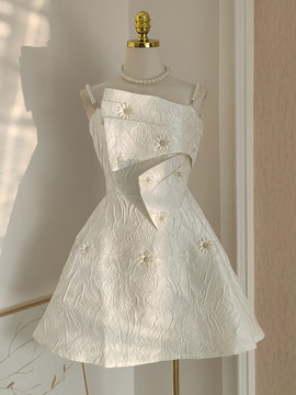 Shop 2024 ANNAKOO Strapless Beading Flower Short Mini A Line Homecoming Dress Under 96