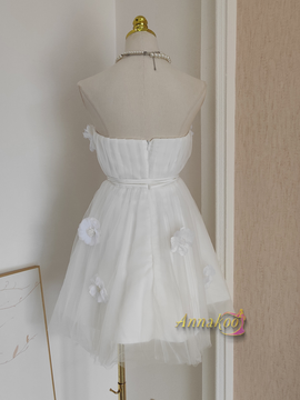 Shop 2024 ANNAKOO Pink Flowers Short Mini Tulle A Line Homecoming Dress Under 98