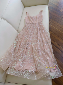 Shop 2024 ANNAKOO Square Sequin Tulle Pink A Line Homecoming Dress Under 129
