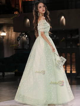 Shop 2024 Annakoo One Shoulder Sparkle Tea Length Tulle Homecoming Dress Under 119