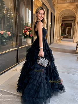 Shop 2025 ANNAKOO Spaghetti Straps Lavender Tulle A Line Sheer Prom Dress Under 189