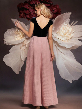 Shop 2025 ANNAKOO Black & Pink Beading  V  Neck Prom Dress With Pockets Under 129