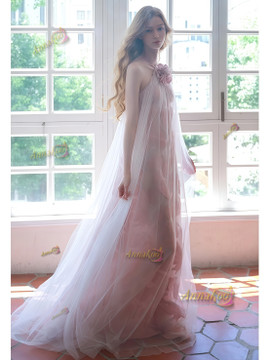 Shop 2025 ANNAKOO Tulle Halter A Line Floral Pink Prom Dress Under 176