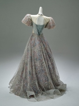 Shop 2025 ANNAKOO Puffy Sleeve Sweetheart Sequin A Line Prom Dress Under 498