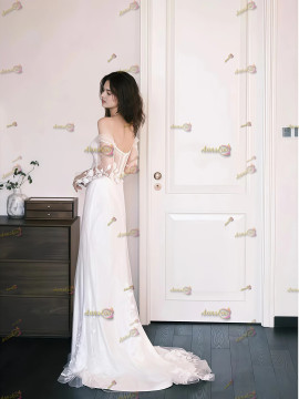 Shop 2025 ANNAKOO Long Sleeves A Line Tulle Appliques Wedding Dress Under 139