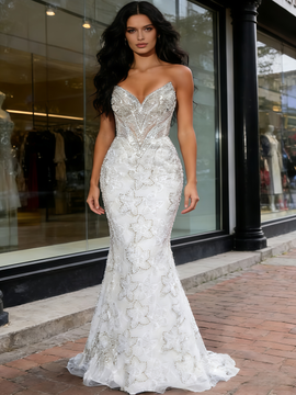 Shop 2026 Annakoo Sweetheart Sparkle Trumpet Mermaid Tulle Prom Dress Under 289