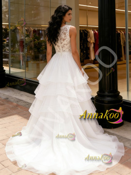 Shop 2026 ANNAKOO Jewel A Line Lace A Line Ruffles Tulle Wedding Dress Under 269