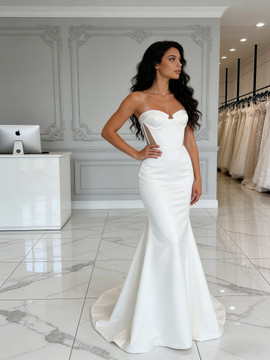 Sweetheart Trumpet Mermaid Satin Classic Wedding Dress