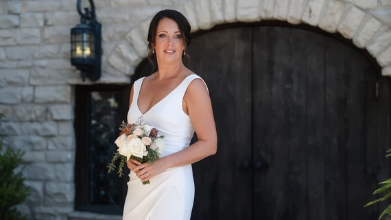 Sunday Funday Winery Wedding & My Simple Crepe Wedding Dress