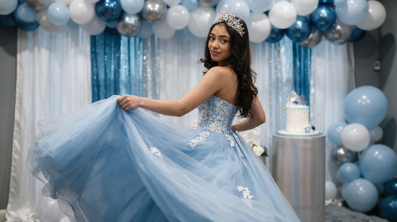 How I Planned a Cinderella Sweet 16 in Sky Blue