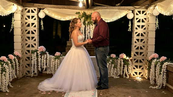 My Princess Moment at 40: Wearing a Full Tulle Ball Gown in Our Backyard Wedding