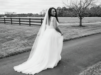 Backless Boho Tulle Wedding Dress Winter Farm Wedding 