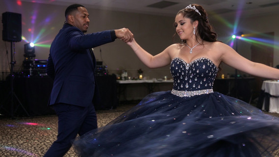 My Navy Blue Wedding Dress Was a Quinceañera Gown
