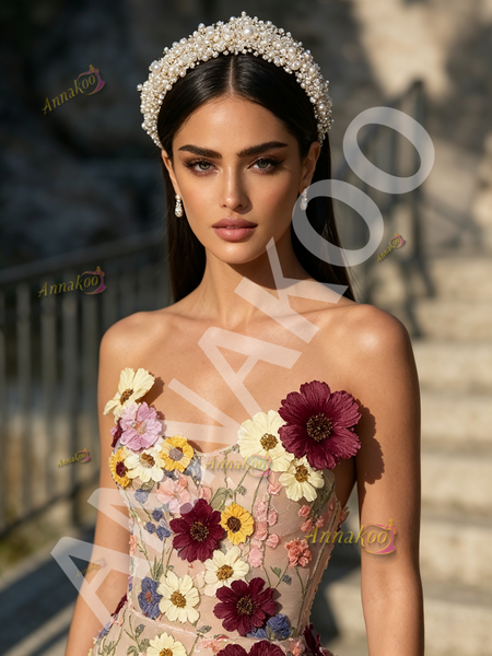 Shop 2026 ANNAKOO Sheath Column Sweetheart Lace Floral Prom Dress With Slit Under 256