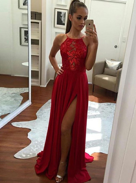 long red dress with split
