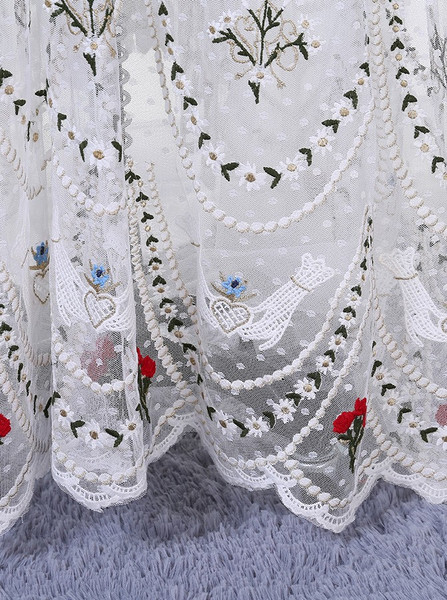 Appliques High Low Spaghetti Straps White Lace Prom Dress 