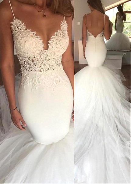 backless mermaid wedding dress