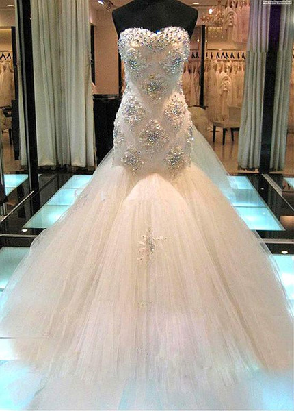 glitter mermaid wedding dress
