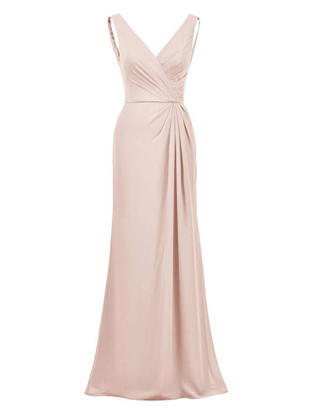 Maxi Dress Formal Mermaid Purple Bridesmaid Dresses