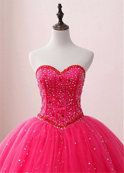 Pink Sweetheart Beadings Ball Gown Quinceanera Dress