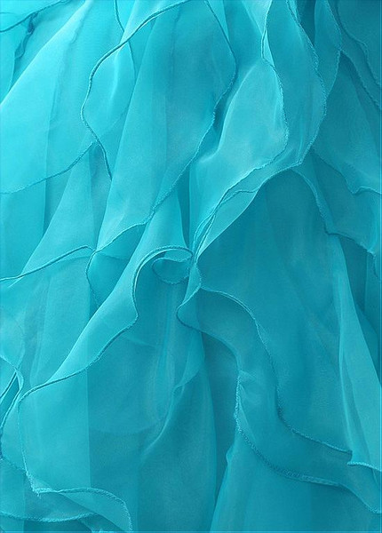 Beading Blue Organza Sweetheart Ball Gown Quinceanera Dresses