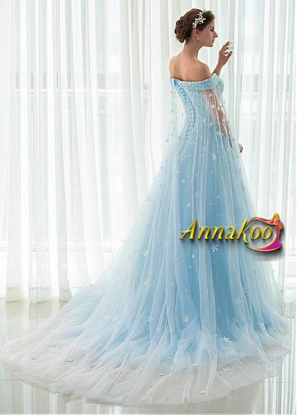 ice blue wedding dress