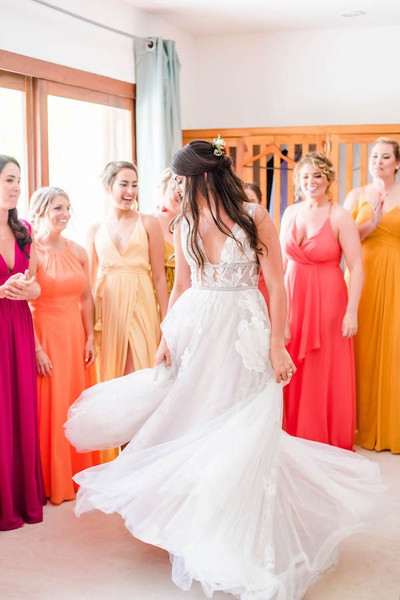 Shop Sexy V Neck A Line Floor Length Flower Appliques Tulle Beach Wedding Dress