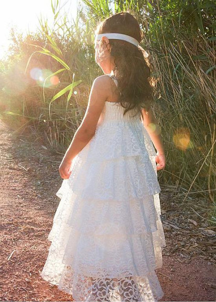 Shop Cheap Cute Lace Sweetheart White A-line Flower Girl Dress under 80