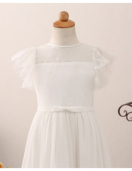 long chiffon flower girl dresses