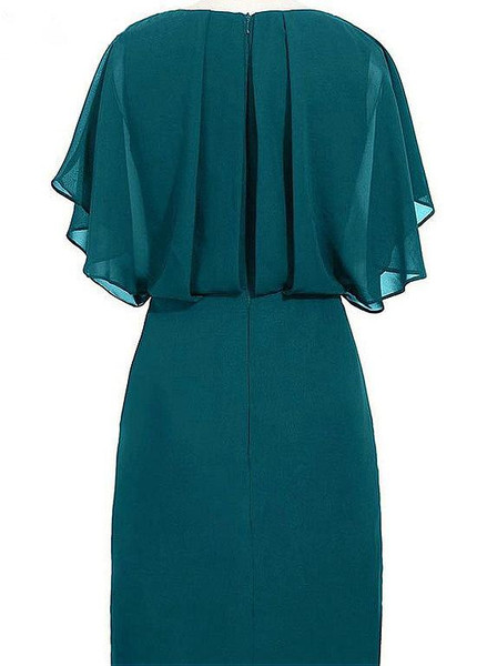 Chiffon V-neck Short Sheath/Column Mother Of The Bride Dress