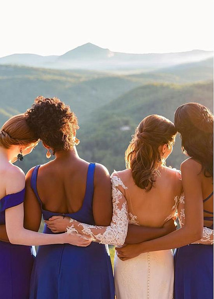 Shop Cheap Satin Scoop Long Sexy  Blue Floor-length A-line Bridesmaid Dress Under 100