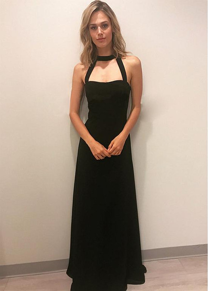 Shop Cheap Black Chiffon Halter Long Sexy A-line Bridesmaid Dress under 100