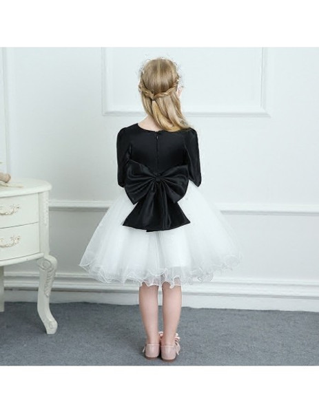  Spring Winter Performance Dress  Black And White Tutus Girls Ballet Dress