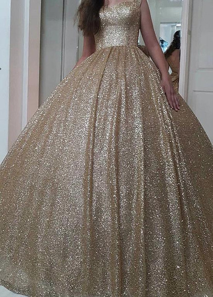 Shop Romantic 2020 Spray Gold Net Sweetheart Backless Ball Gown Evening Prom Dresses With Bowknot From Annakoo