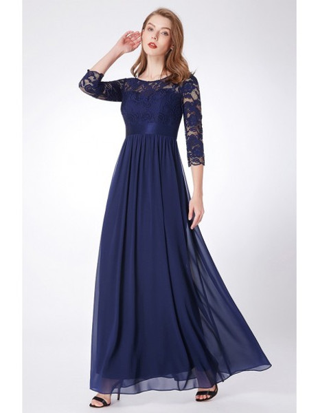 Empire Waist Blue Dress Discount Sale ...