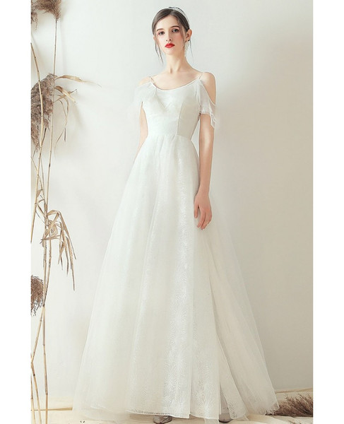 a line beach wedding dress