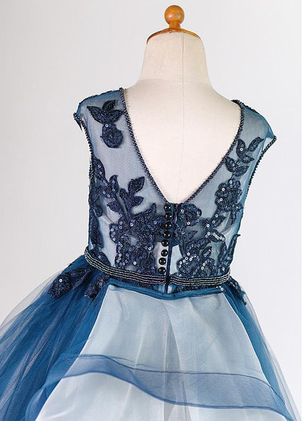 Shop Beautiful Tulle Jewel Beading Appliques Ruffles A-line Flower Girl Dress from ANNAKOO
