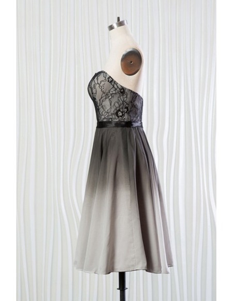 grey bridesmaid dress with sleeves