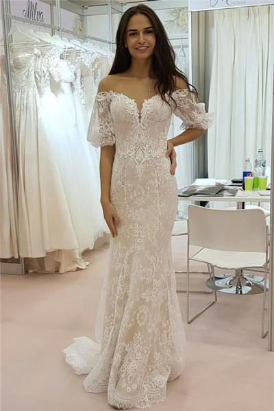 With 1000s Of Tulle Lace Strapless Sweetheart Short Sleeve Cheap Wedding Dress