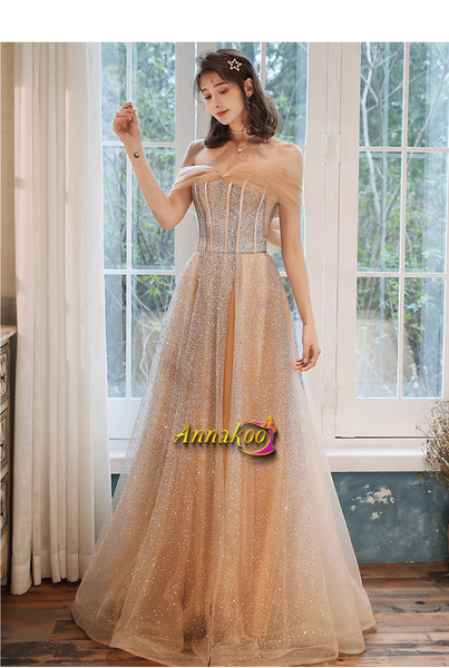 Shop 2021 Off The Shoulder Gold Sequin Bling Bling Lace Up Prom Dress With Bow Under 198